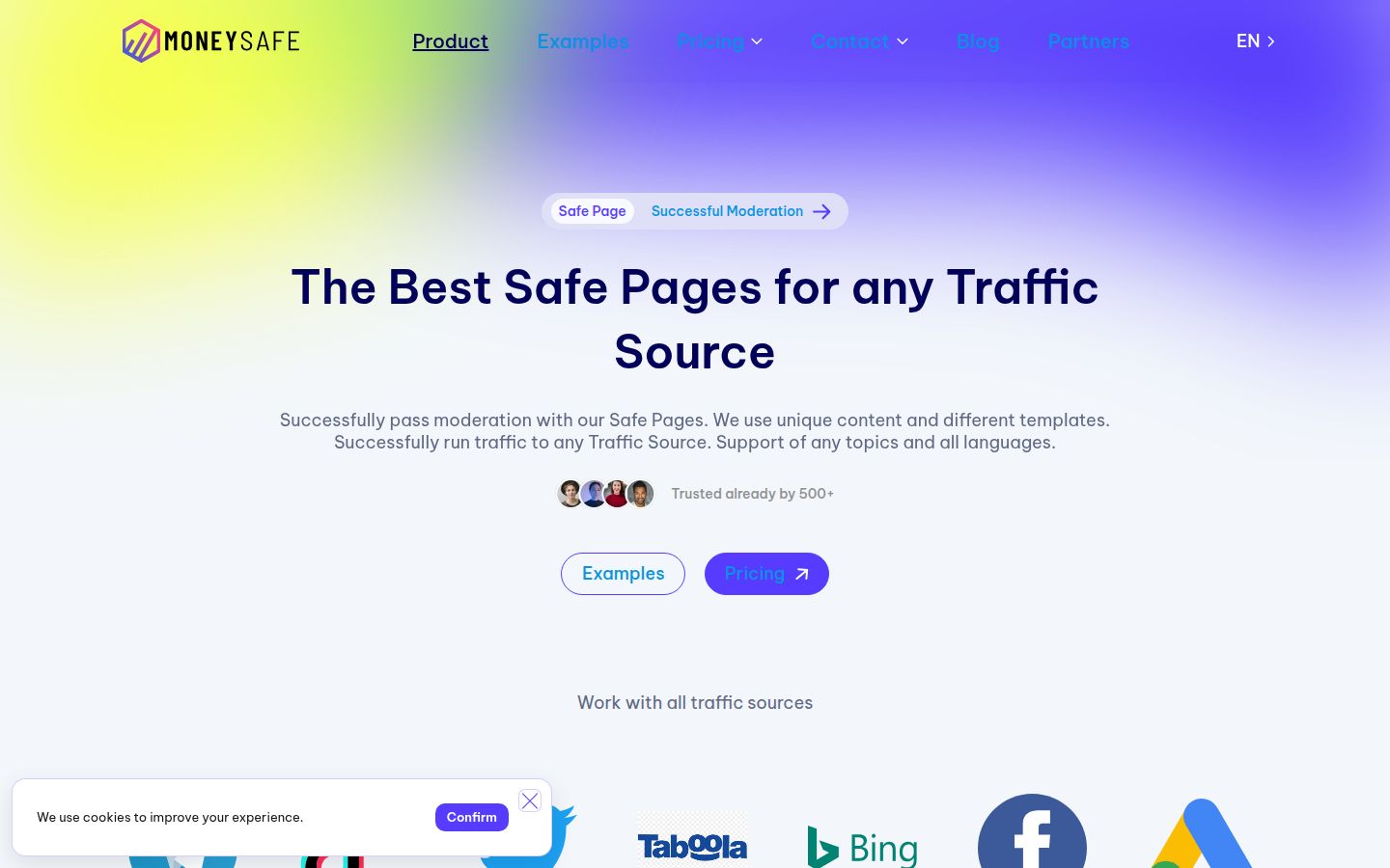 Money Safe website home page