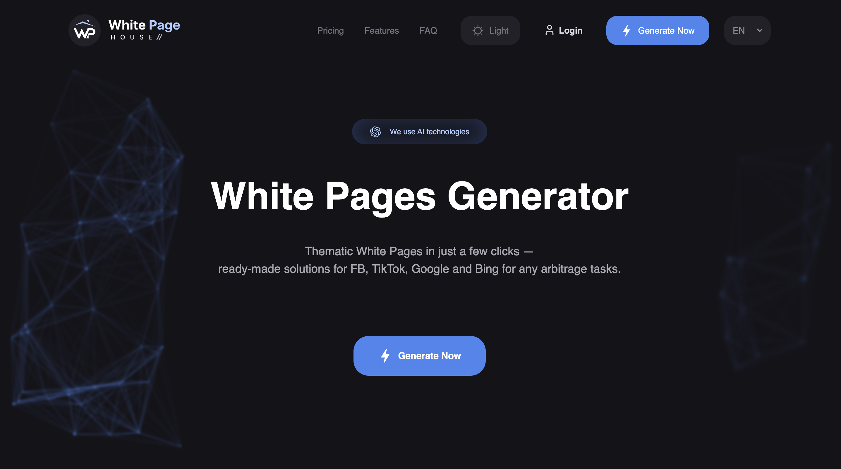 WhitePage.House website home page
